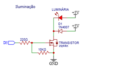 Esquemático da Luminária